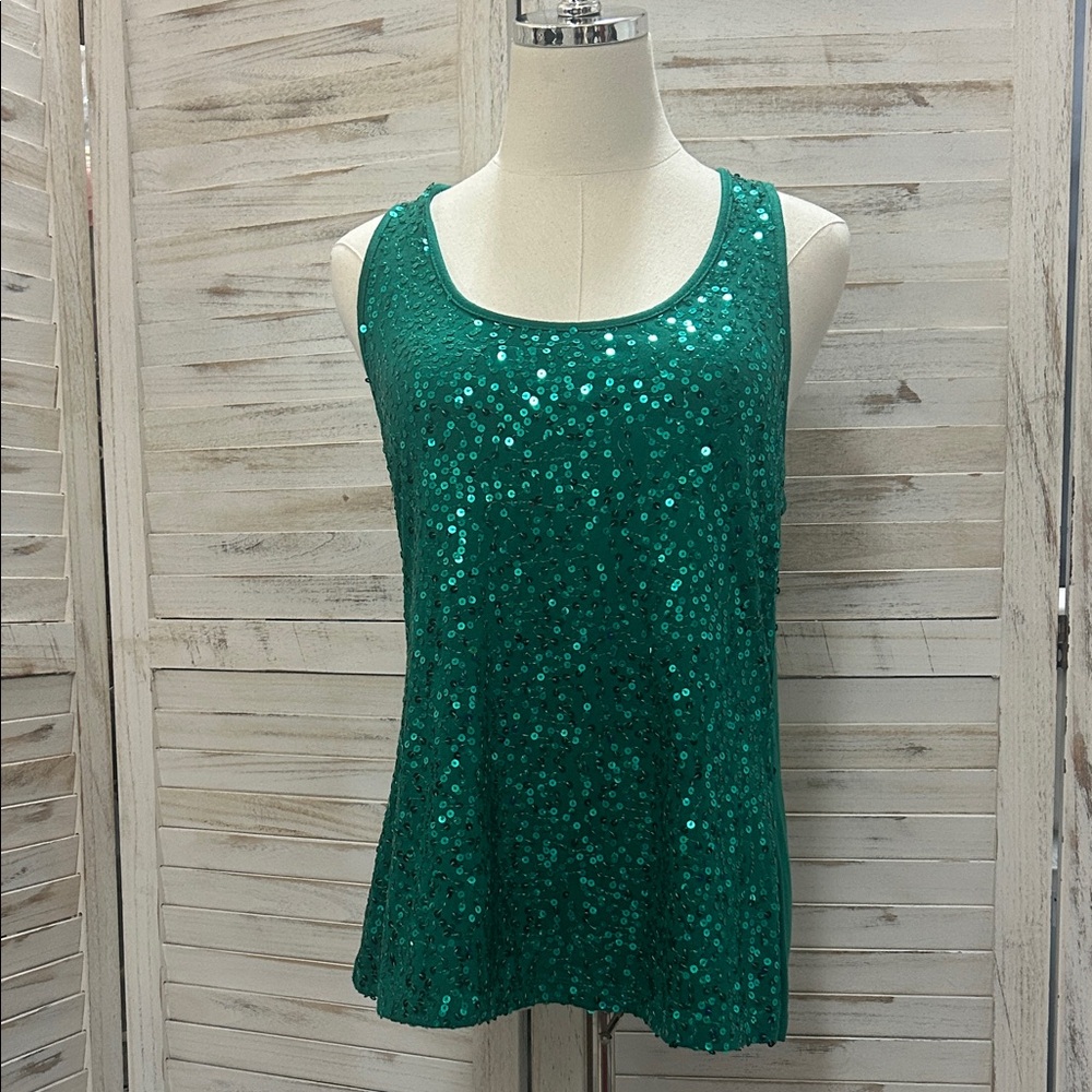 Dots Sequined Racer Back Top